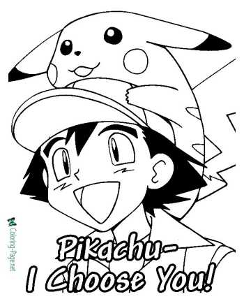 Pokemon cartoon coloring pages