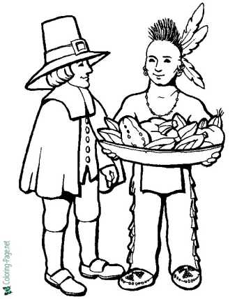 Thanksgiving holiday coloring pages