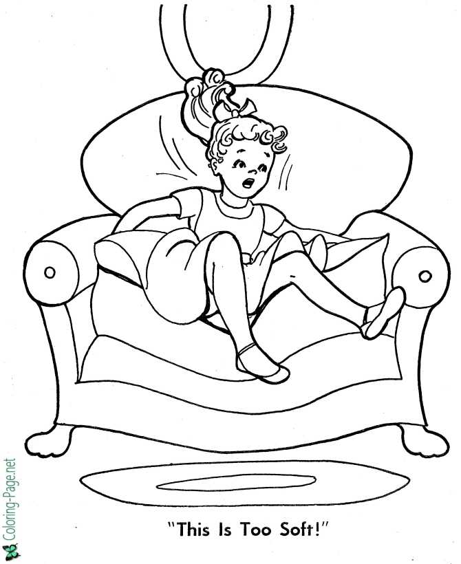 printable goldilocks and three bears coloring pages
