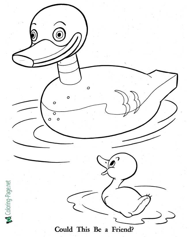 printable Ugly Duckling coloring page
