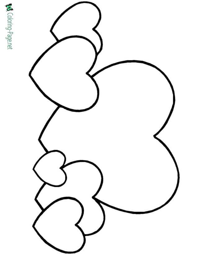 Printable Valentine Heart Coloring Pages