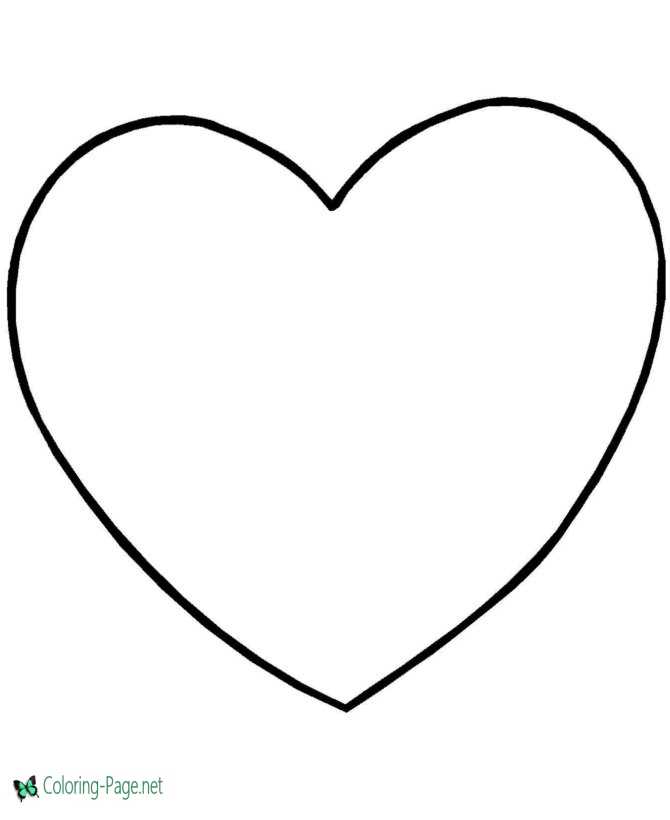 Valentines Day heart coloring page