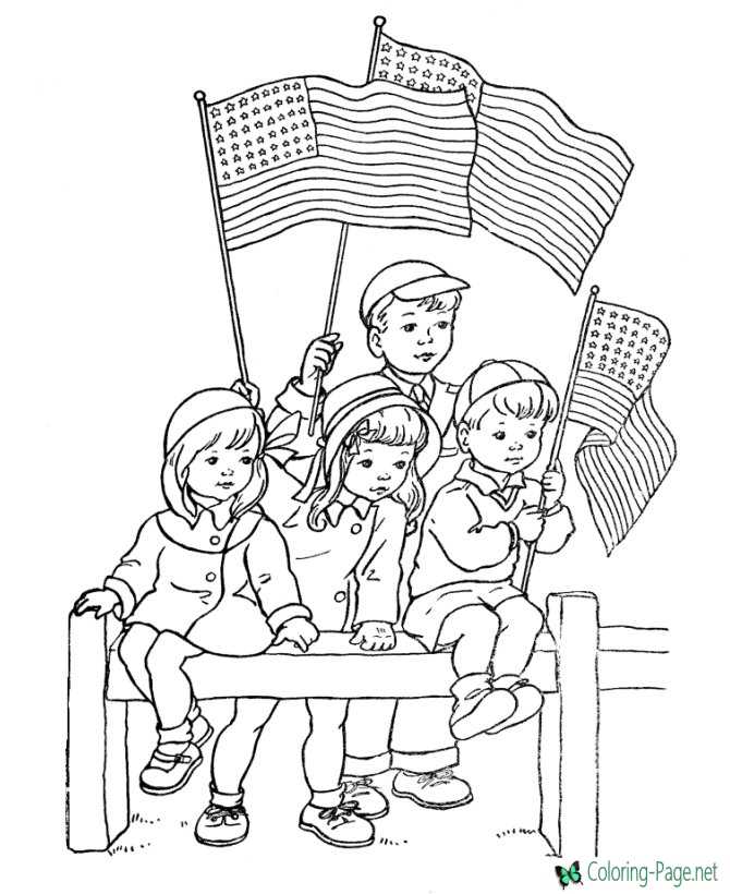 Parade Veterans Day Coloring Pages