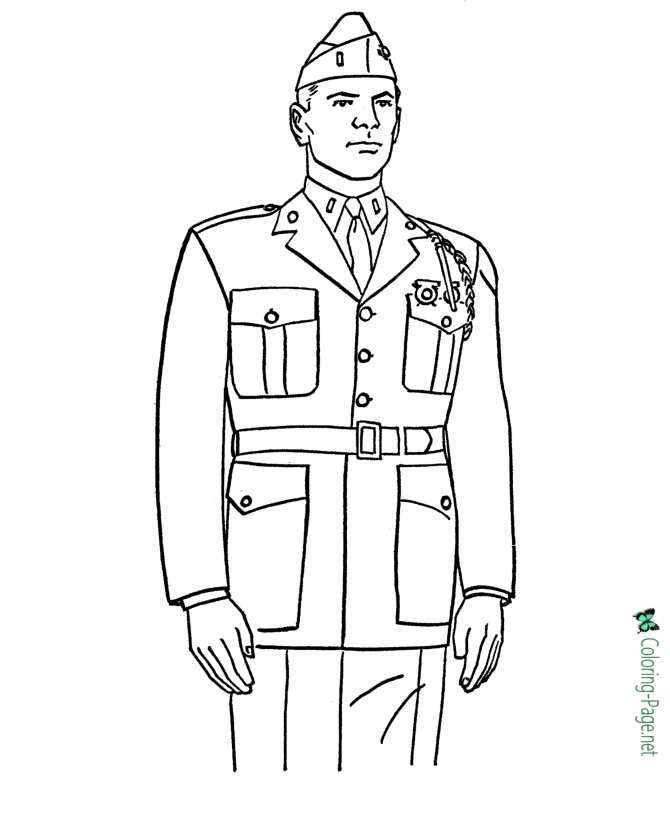 Marine Veterans Day Coloring Pages