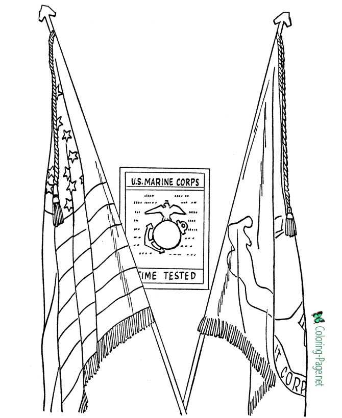 Marine Corps Veterans Day Coloring Pages