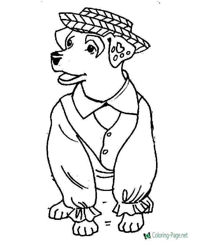 Wishbone coloring page